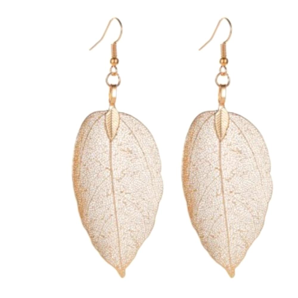GOLD LEAF EARRINGS!